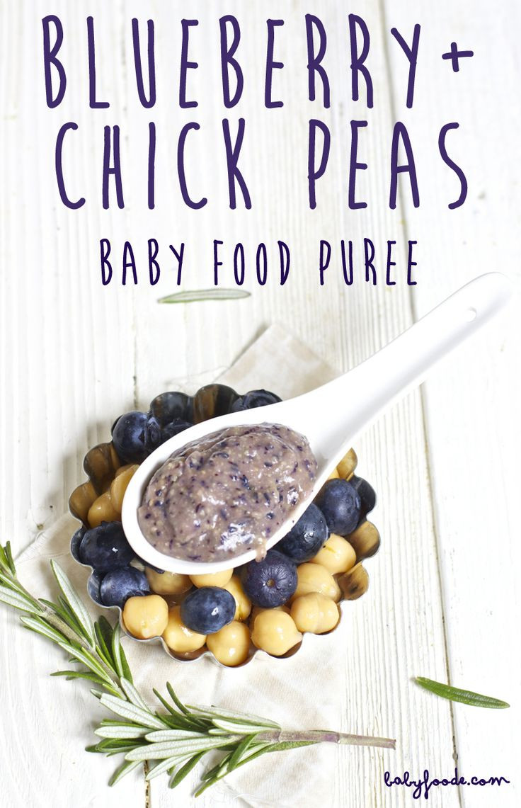 Chickpea Baby Food Recipe
 Blueberry Chickpea with Rosemary Baby Food Puree