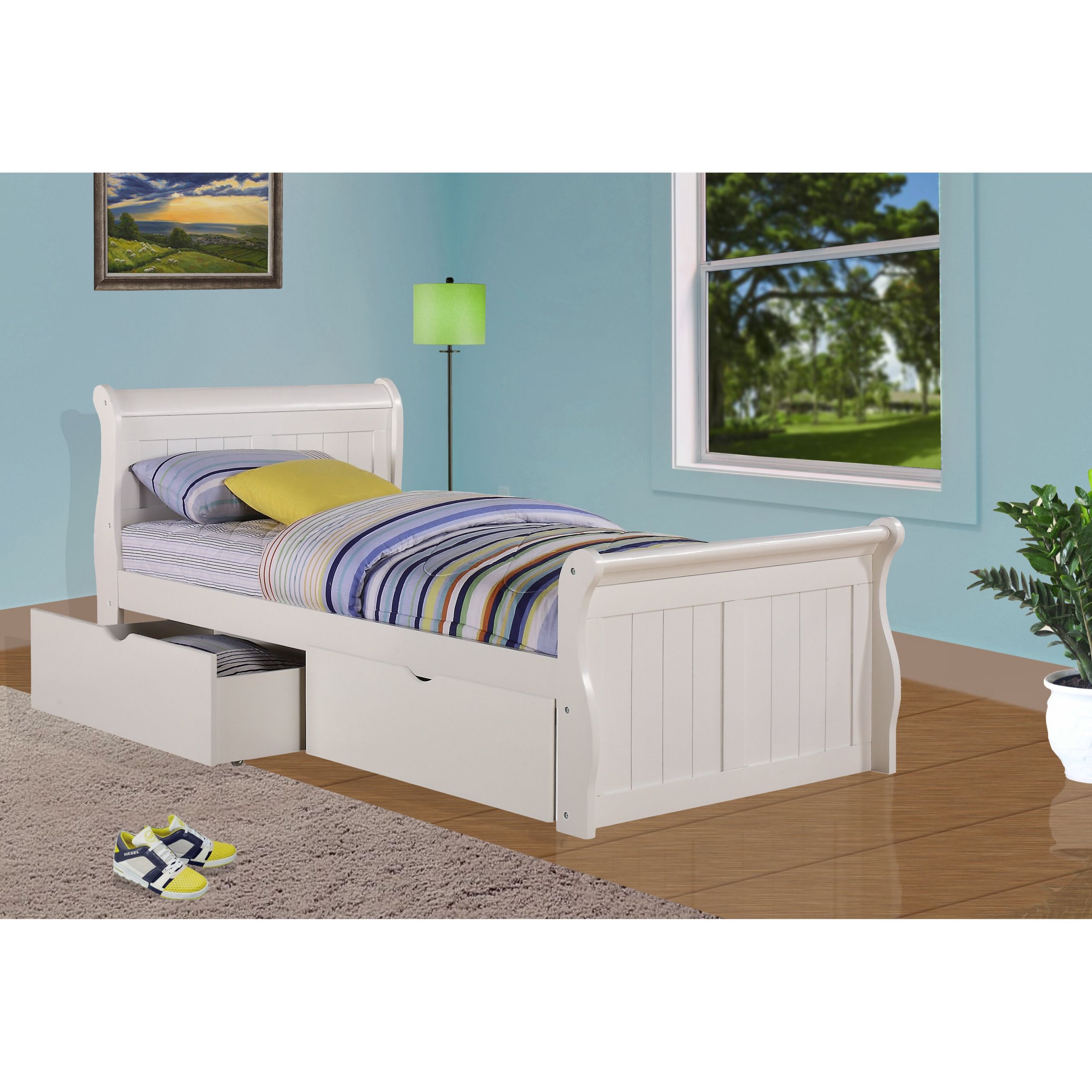 Child Bed With Storage
 Donco Kids Sleigh Bed with Storage & Reviews