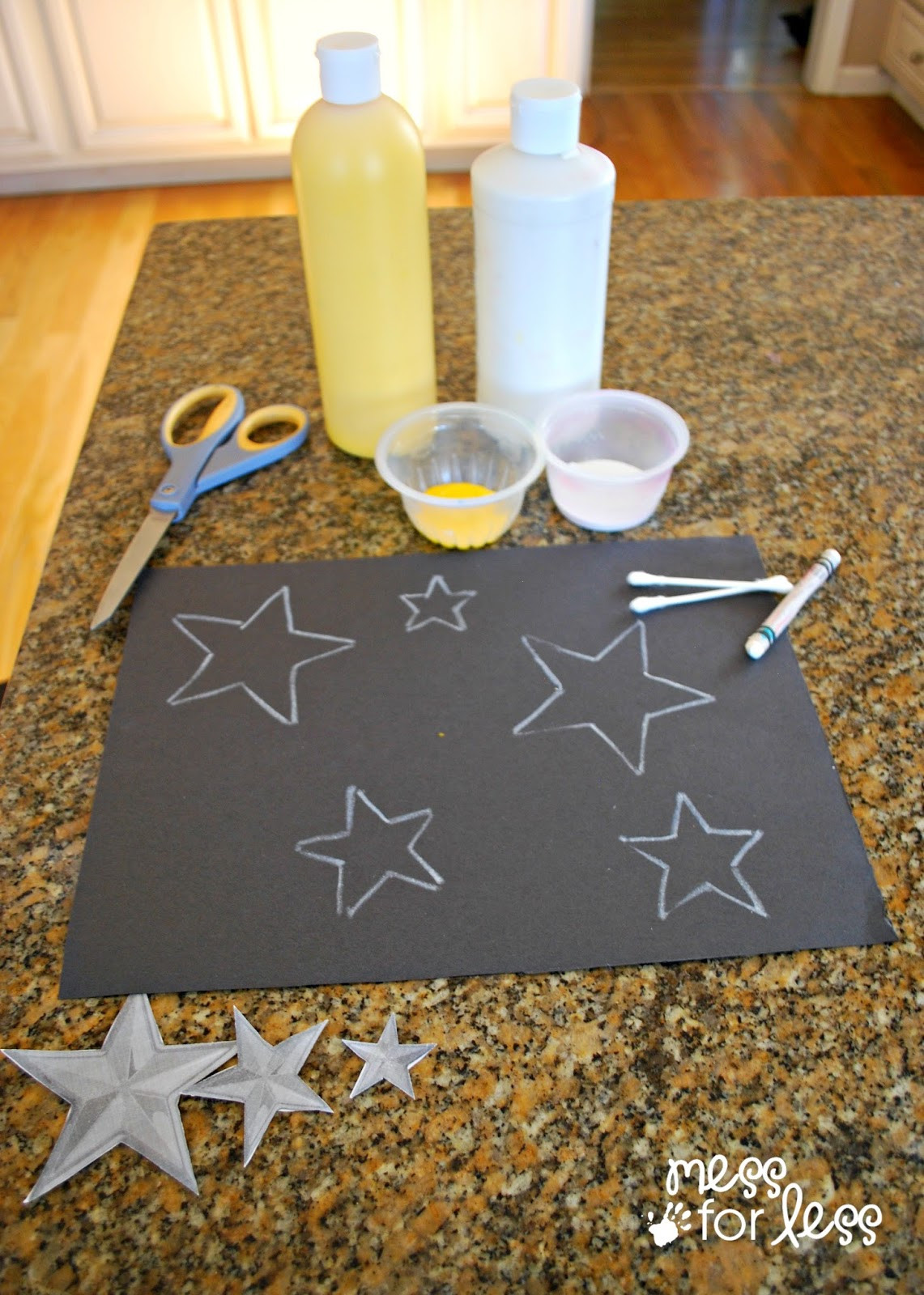 Child Craft Project
 Kids Art Project Q Tip Star Art Mess for Less