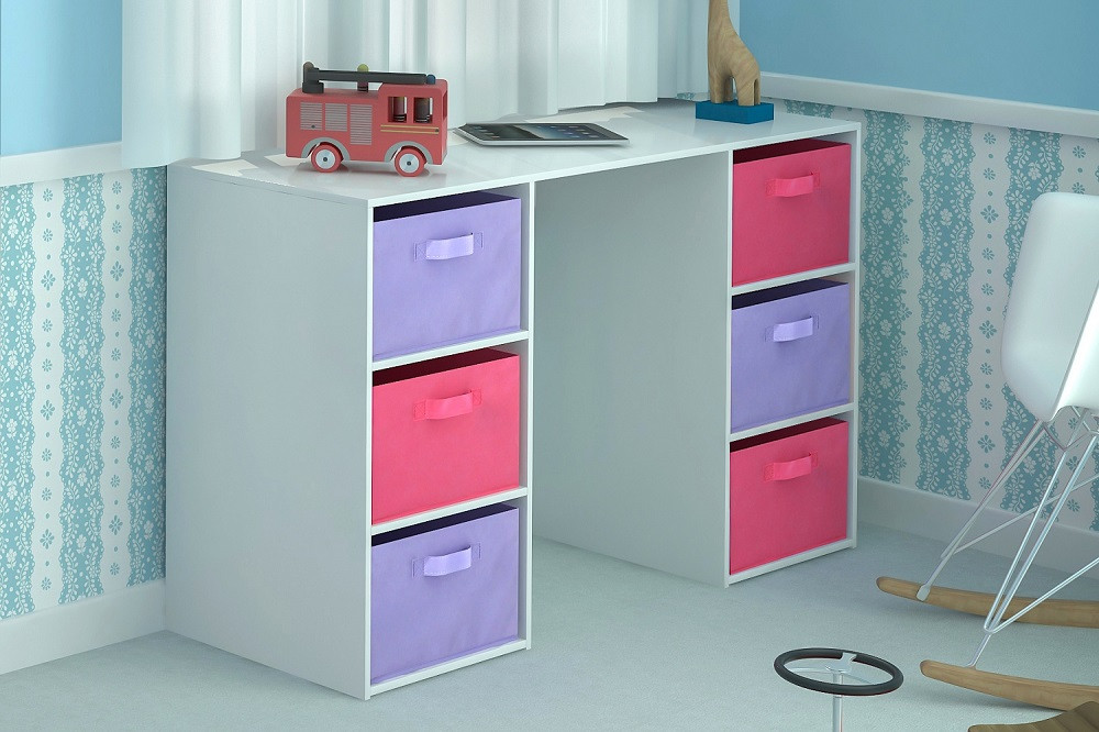 Child Desk With Storage
 Kids Desk Toy Storage 6 Canvas Drawers for Children s