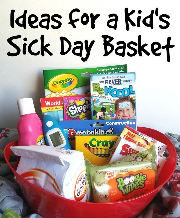 Child Get Well Gifts
 Sick Day Basket For Kids