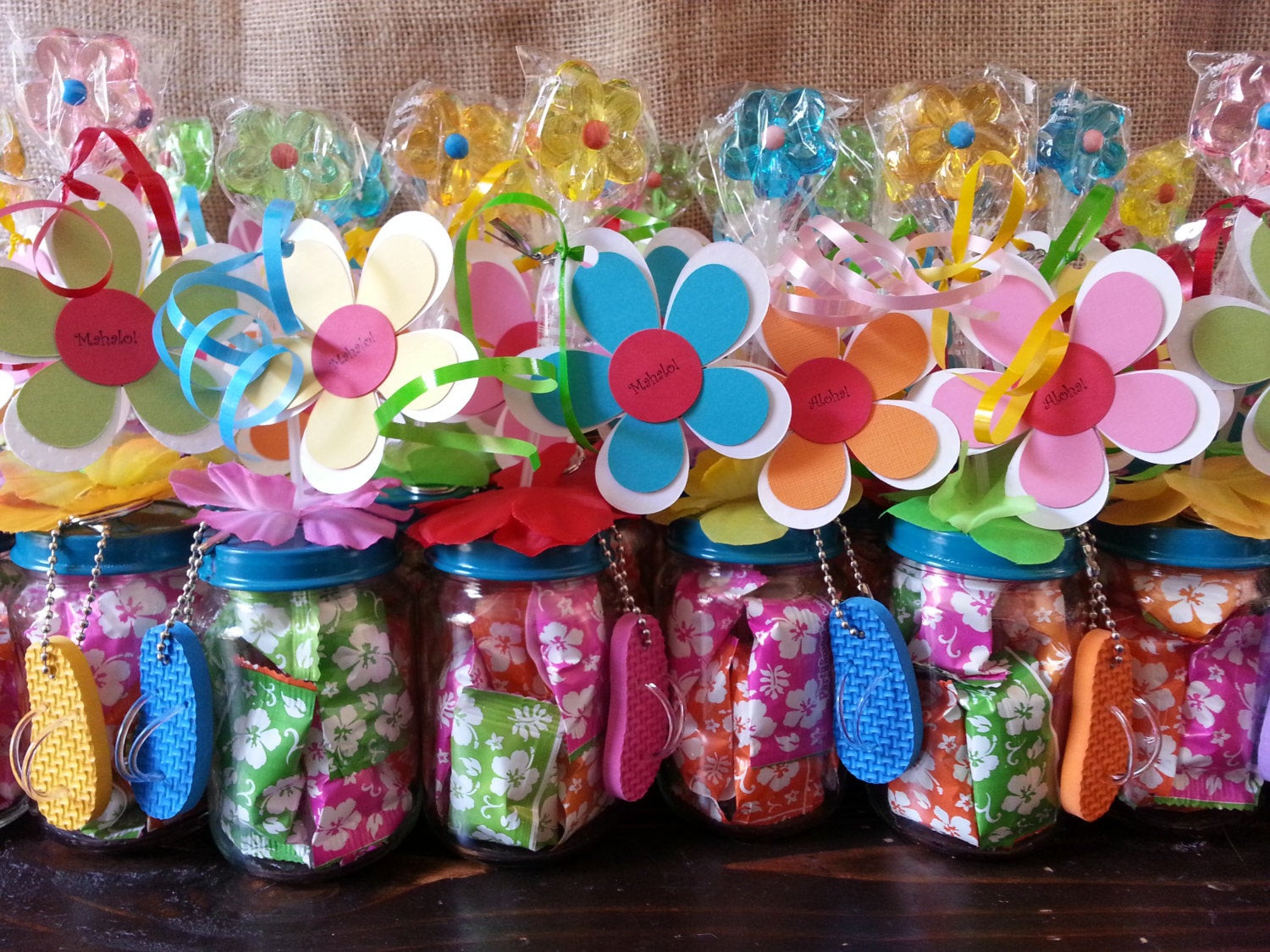 Child Luau Party Ideas
 Hawaiian Luau Party Favors Baby food jar party favors
