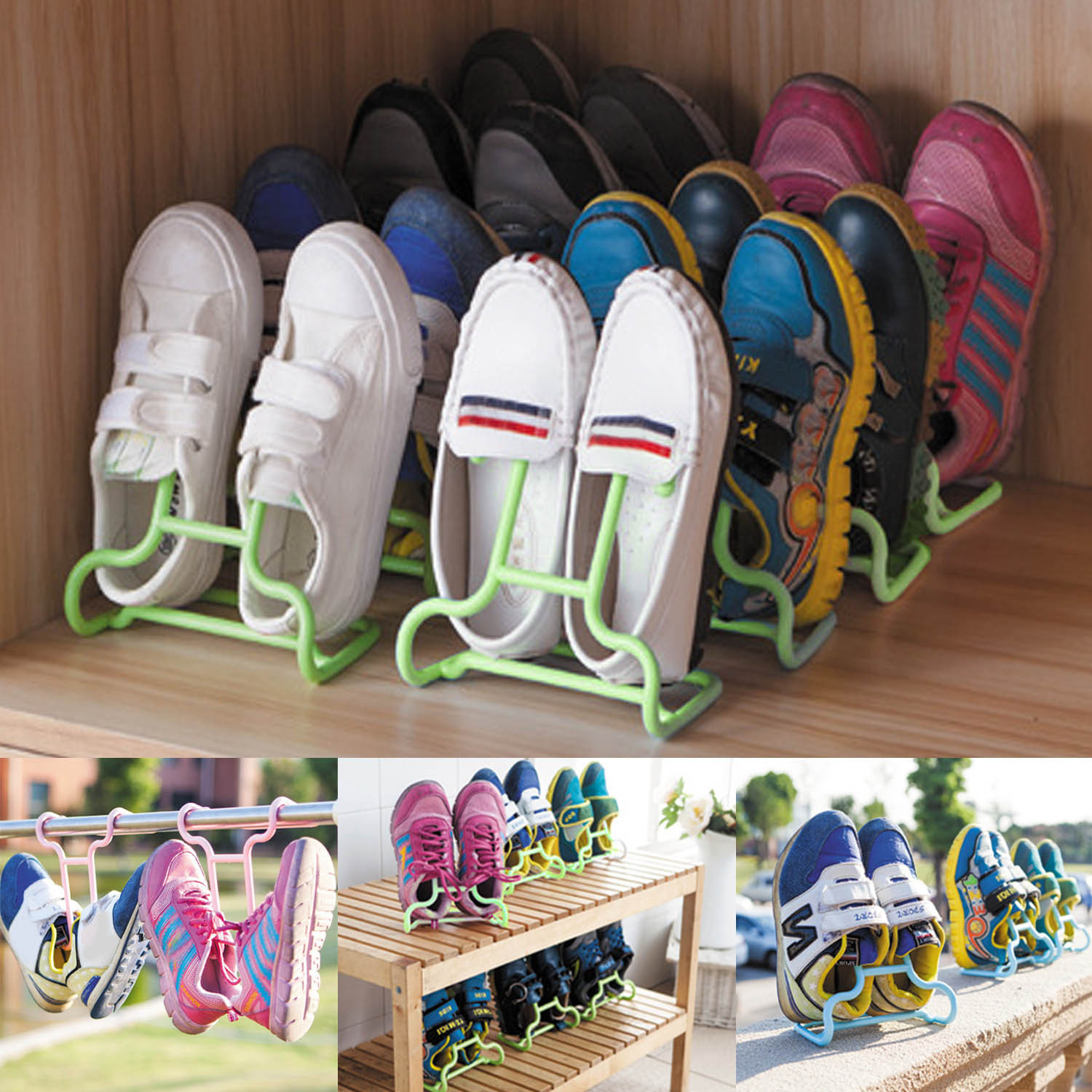 Child Shoe Storage
 2PCS Set Multi function Plastic Children Kids Shoes