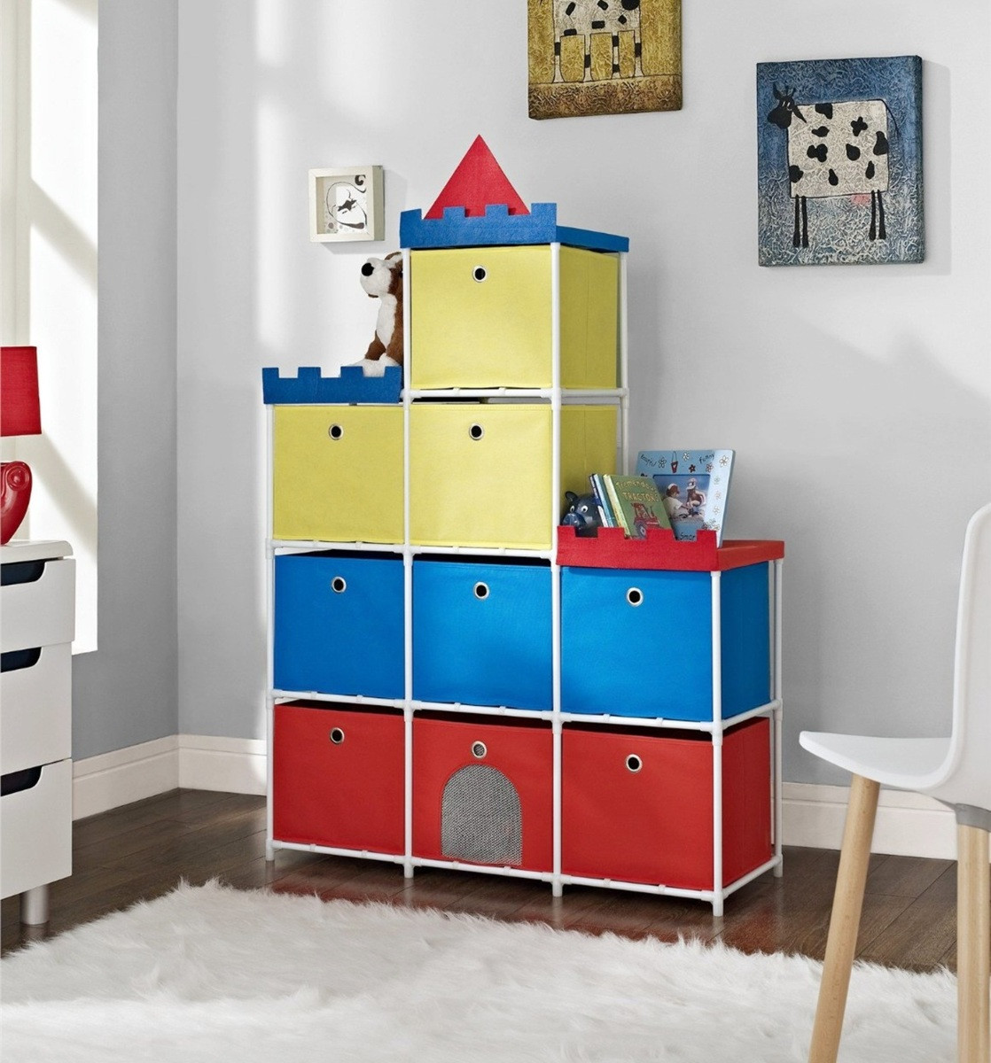 Child Storage Furniture
 Altra Furniture 9 Bin Kids Storage Unit w Castle Theme