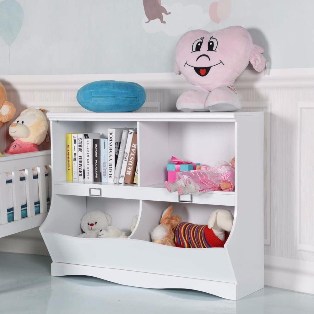 Child Storage Furniture
 Children Storage Unit Kids Bookshelf Bookcase White Baby