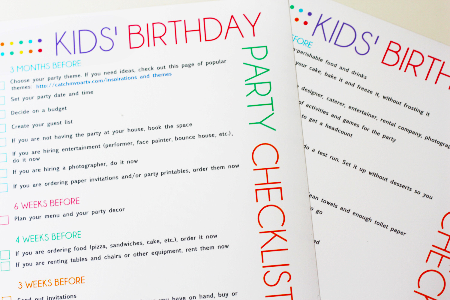 Children Birthday Party Planning
 FREE Printable Kids Party Planning Checklist