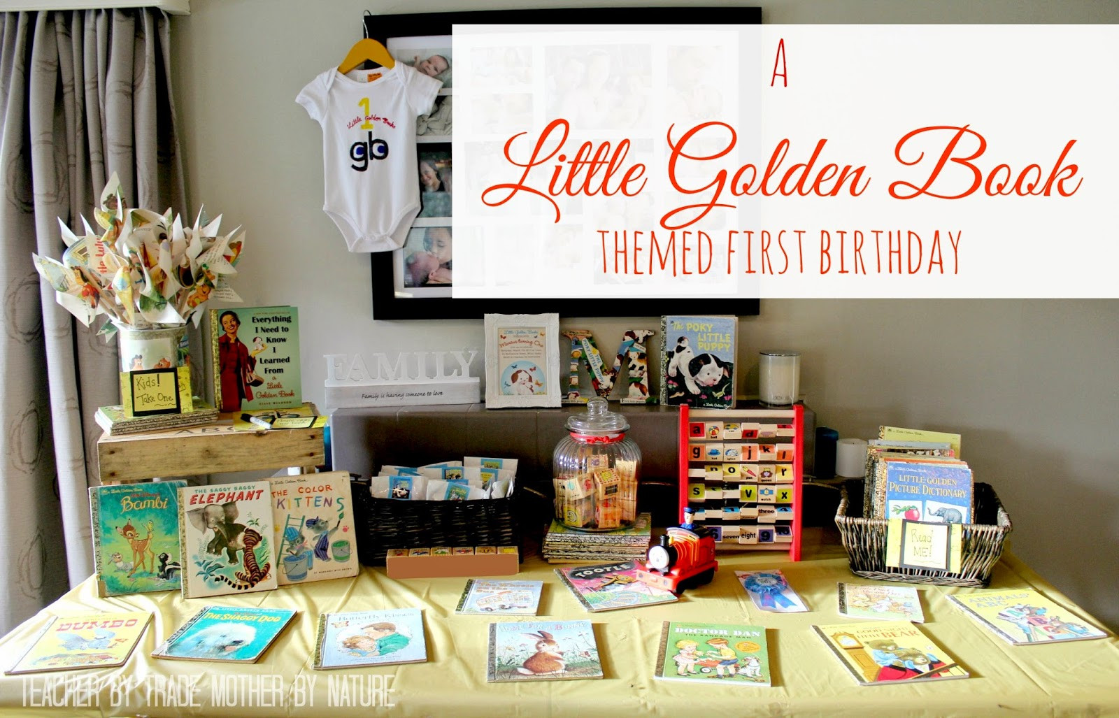 Children Book Party
 Kids Parties A Little Golden Book themed First Birthday