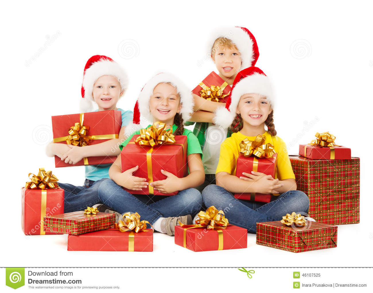 Children Christmas Gifts
 Christmas Kids Presents Children In Hatewith With Gifts