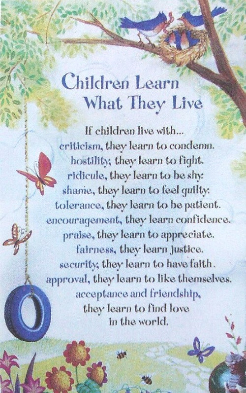 Children Learn What They Live Quotes
 Chldren Learning Quotes QuotesGram