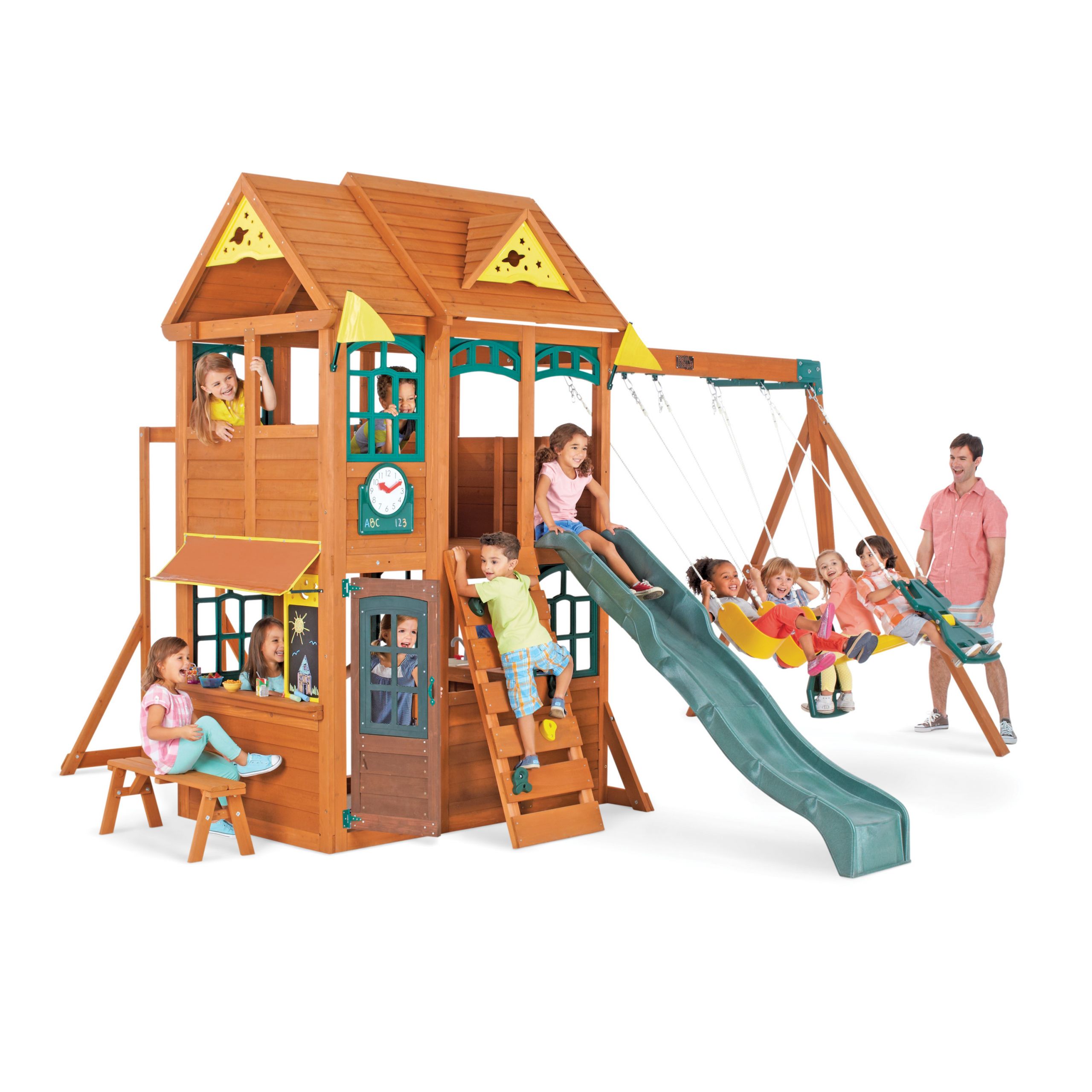 Children'S Playsets Backyard
 Big Backyard Meadowbrook Outdoor Wooden Playset by