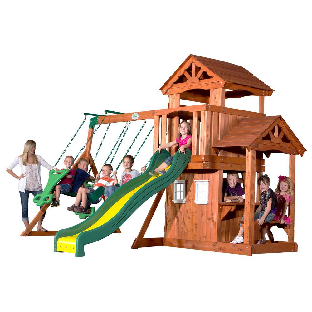 Children'S Playsets Backyard
 Backyard Discovery Tanglewood All Cedar Playset