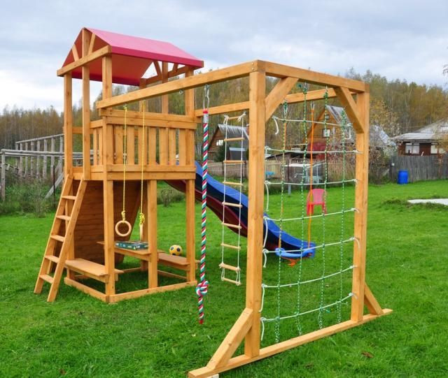 Children'S Playsets Backyard
 Children s Playground "Madrid" Детская игровая деревянная