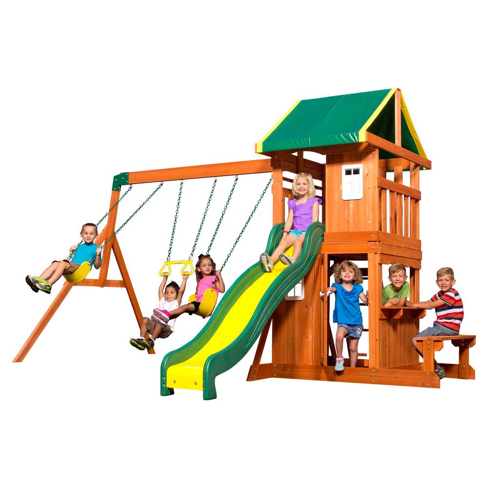 Children'S Playsets Backyard
 Backyard Discovery Oakmont All Cedar Playset