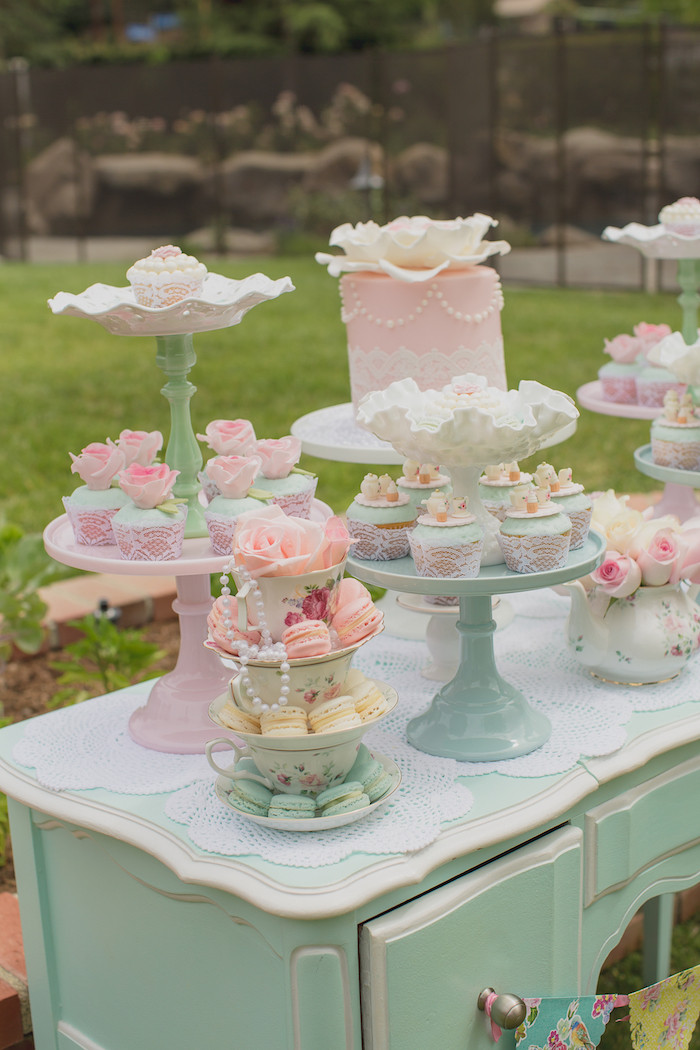 Children'S Tea Party Ideas
 Kara s Party Ideas Pink Vintage Tea Party