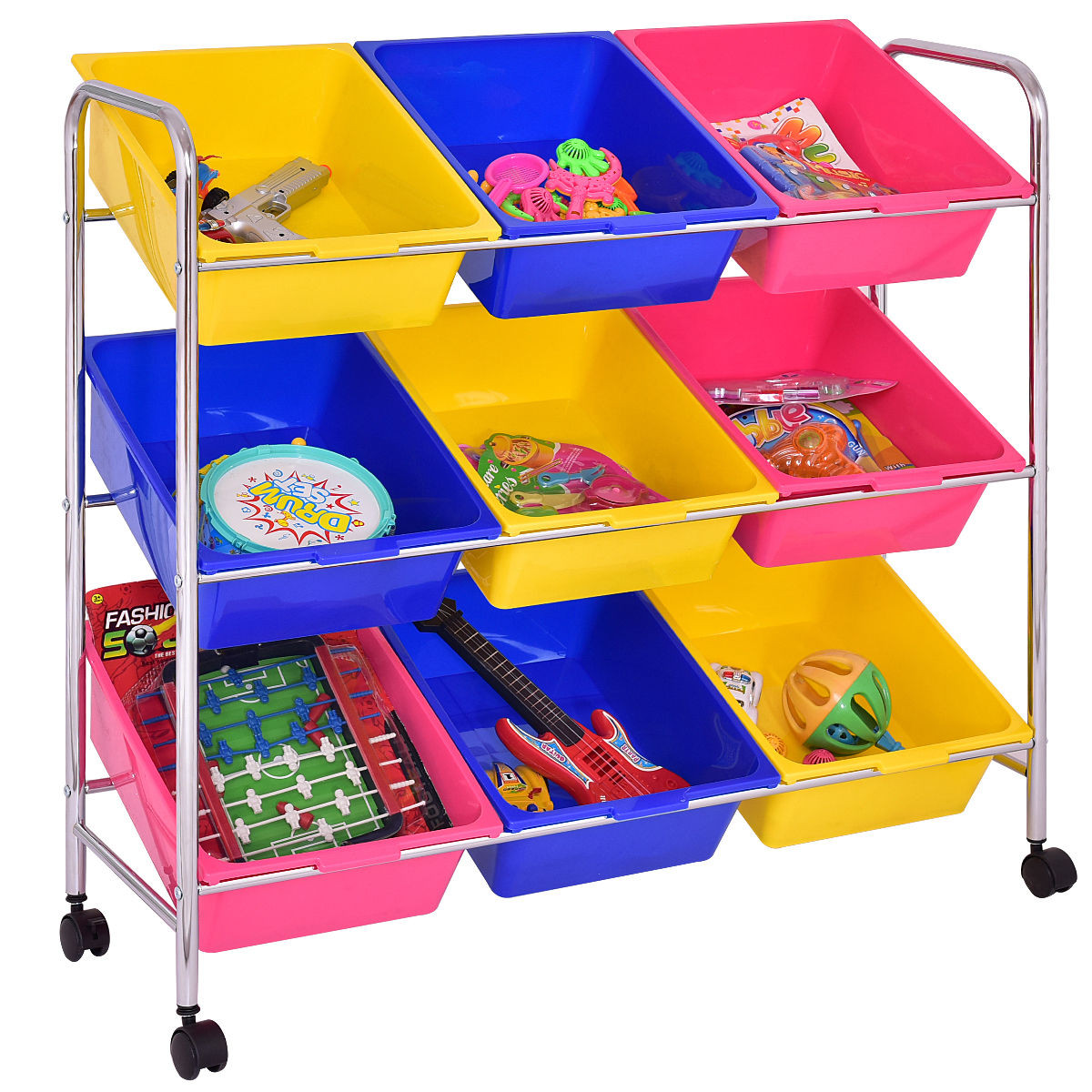 Childrens Storage Bin
 Costway Kids Toy Storage Shelf Organizer 9 Bins Multi