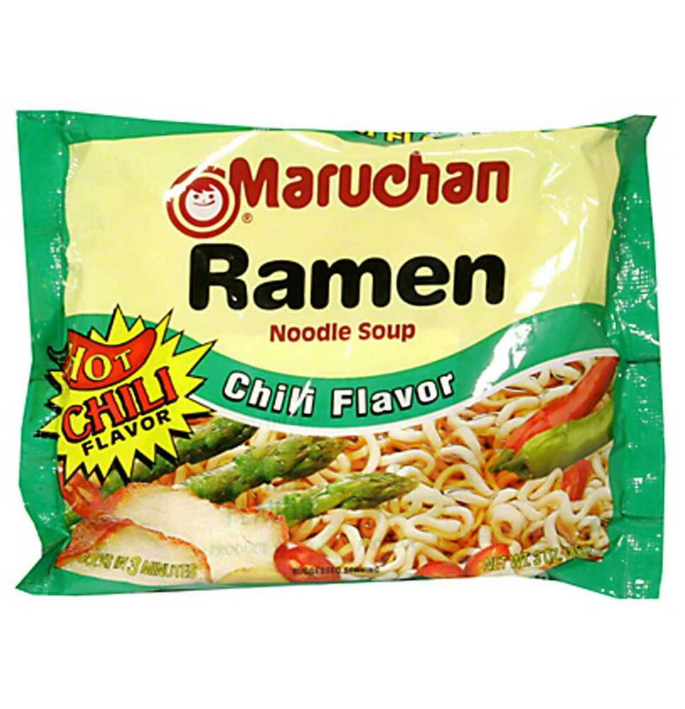 Chili Flavored Ramen Noodles
 Maruchan Ramen Noodle Soup Chili Flavor 3 Oz Pack of