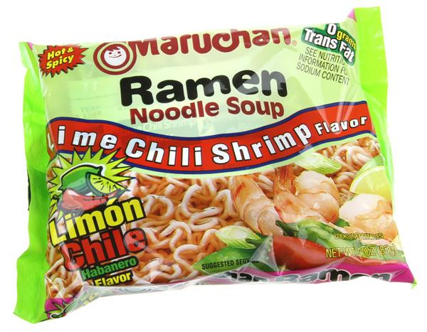 Chili Flavored Ramen Noodles
 Maruchan Ramen Noodle Soup Lime Chili Shrimp Flavor