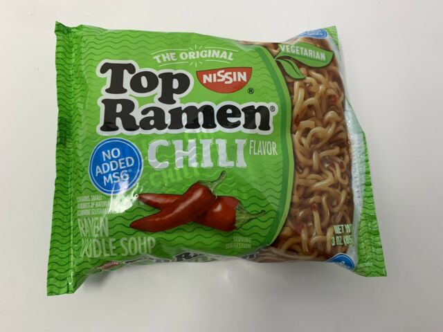 Chili Flavored Ramen Noodles
 Nissin Top Ramen Noodles Chili Flavor Lot 40