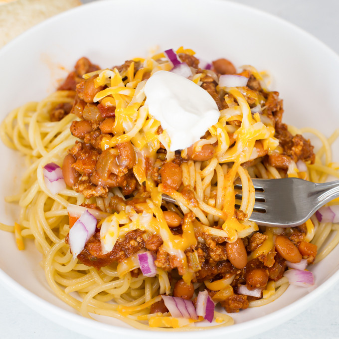 Chili On Spaghetti
 Turkey Chili Spaghetti Joy in Every Season