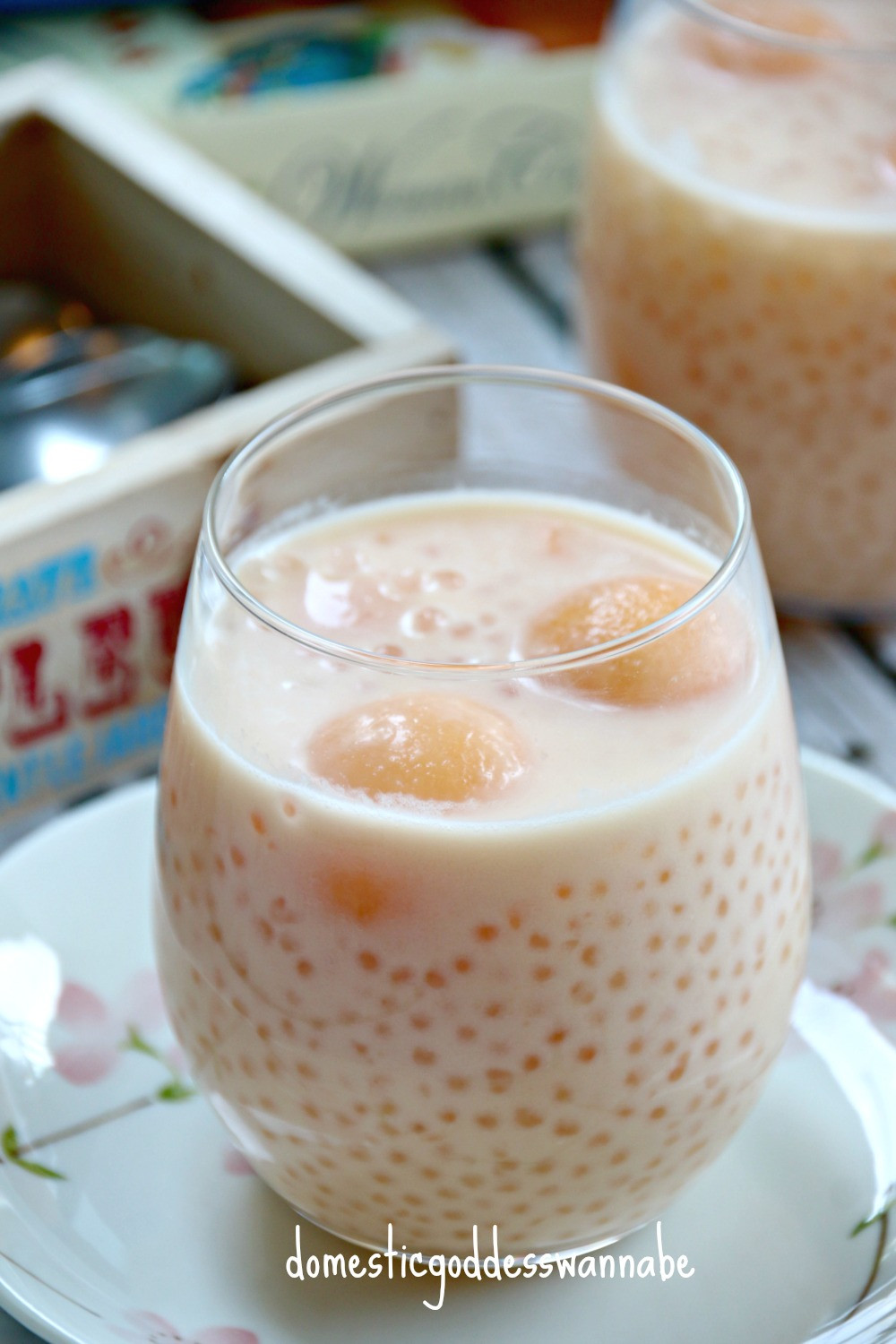 Chinese Desserts Recipes With Pictures
 coconut milk and rock melon with sago