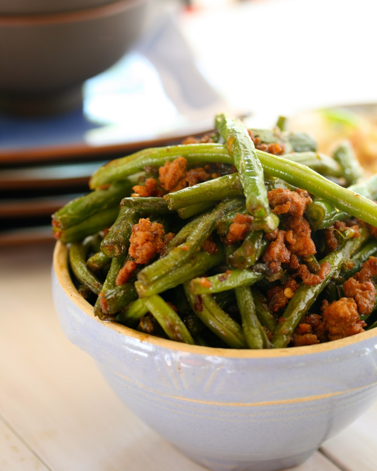 Chinese Green Bean Recipe
 Spicy Chinese Green Beans with Ground Pork