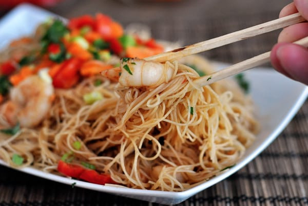 Chinese Rice Noodles
 Hoisin Rice Noodles with Shrimp