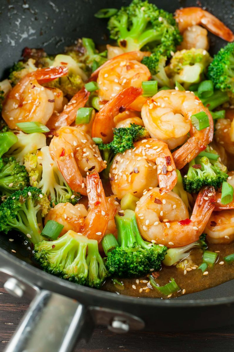 Chinese Seafood Recipes
 Szechuan Shrimp and Broccoli Peas And Crayons