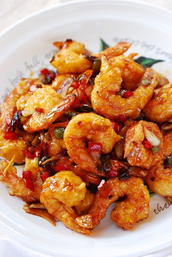 Chinese Seafood Recipes
 KKanpung Saeu Sweet and Spicy Shrimp Korean Bapsang
