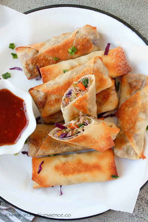 Chinese Spring Roll Recipes
 Veggie Spring Rolls Recipe Baked