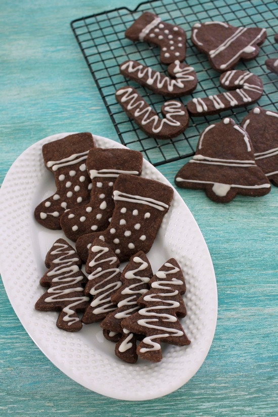 Chocolate Cutout Cookies
 Eggless chocolate sugar cookies recipe