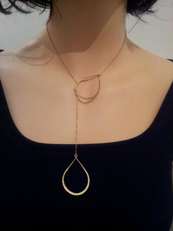 Choker Necklace Meaning
 Choker Necklace lariat necklace Tear Drop special meaning Gold