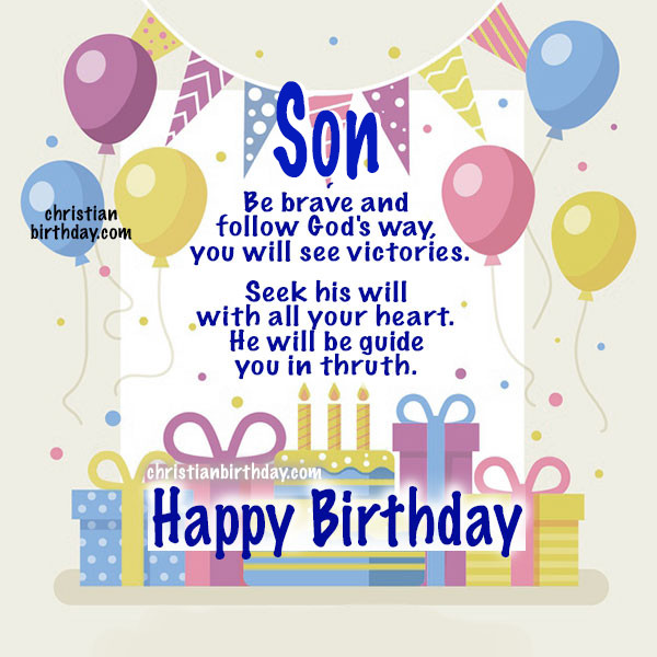 Christian Birthday Wishes For Son
 Christian Birthday Cards & Wishes