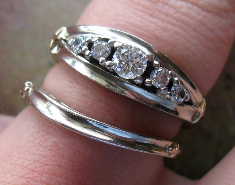 Christian Wedding Rings Sets
 Custom Designed Set Two Toned Diamond Engagement Ring