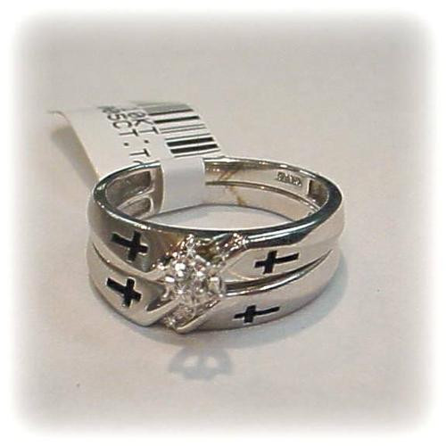 Christian Wedding Rings Sets
 Genuine Diamond Christian Wedding Ring Set Gold 10K