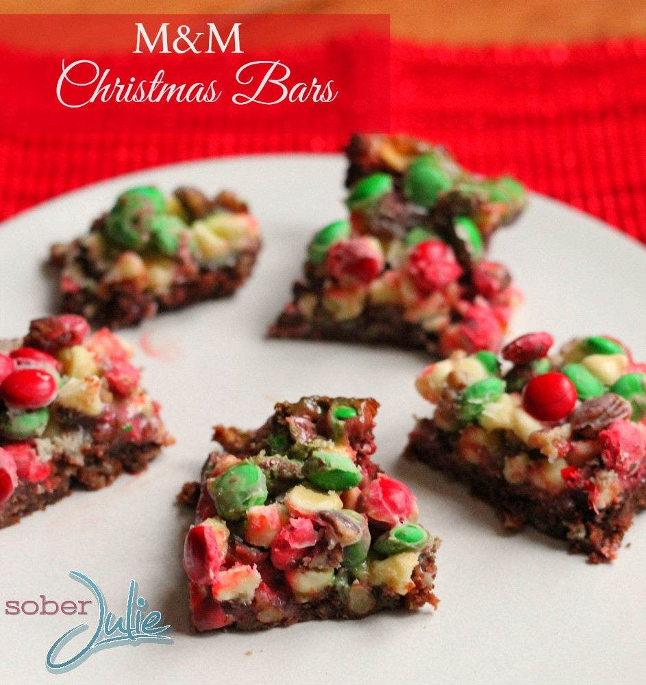 Christmas Bar Cookies
 M&M Christmas Bar Recipe Christmas Cookie Week