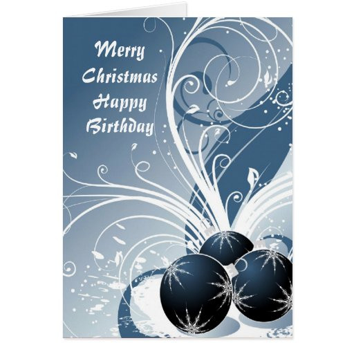 Christmas Birthday Wishes
 Merry Christmas Happy Birthday Greeting Cards