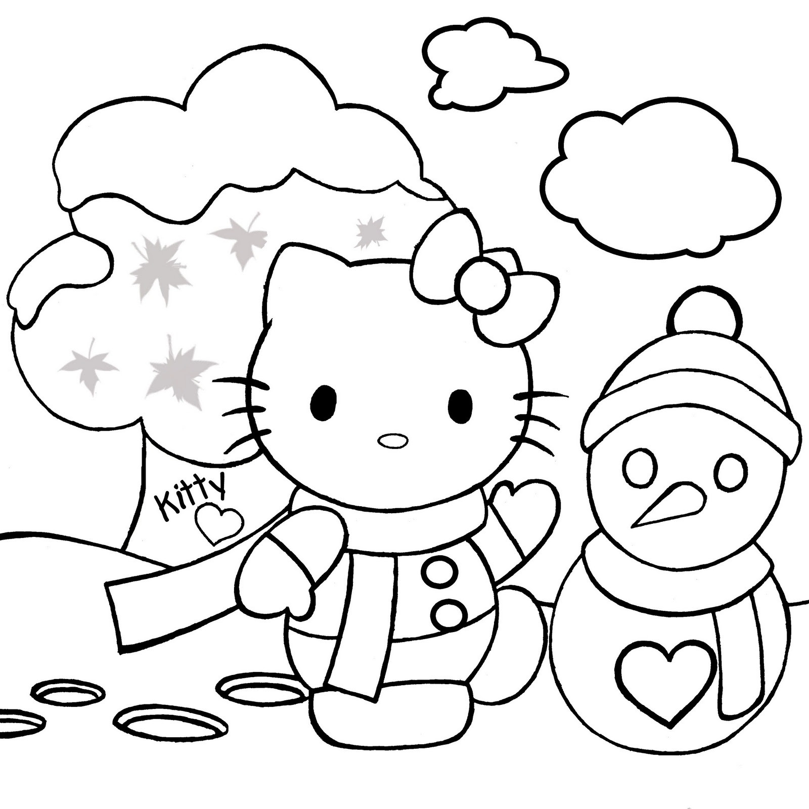 Christmas Coloring Pages For Children
 Hello Kitty Christmas Coloring Pages 1