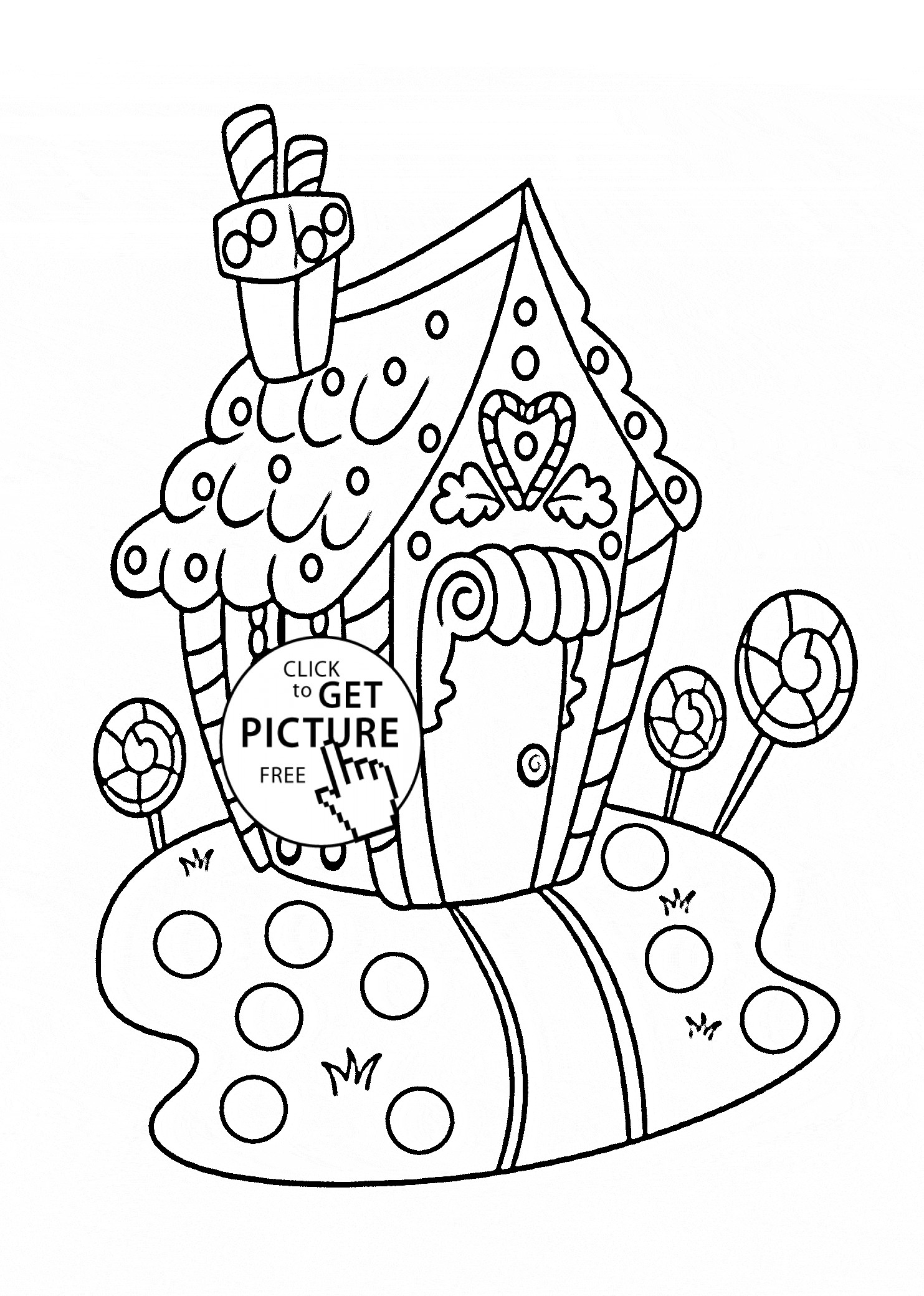 Christmas Coloring Pages For Children
 Christmas sweet house coloring pages for kids printable