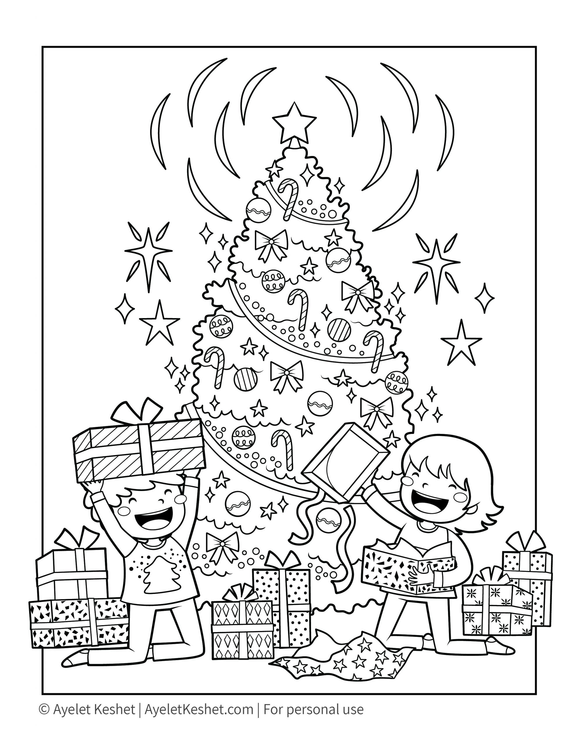 Christmas Coloring Pages Free Printable
 Free Printable Christmas Coloring Pages for kids Ayelet