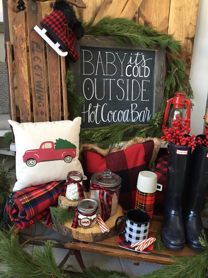 Christmas Decor Party Ideas
 Kara s Party Ideas Vintage Rustic Plaid Christmas Party