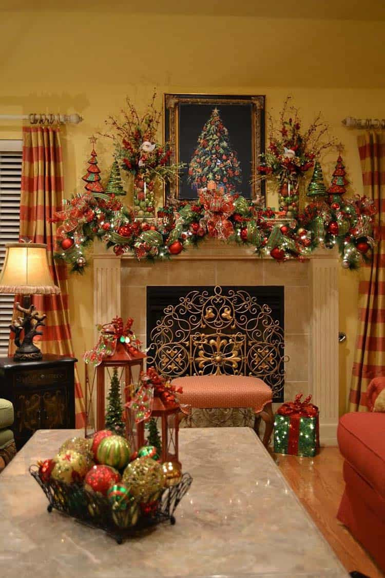 Christmas Fireplace Mantle Decorations
 50 Absolutely fabulous Christmas mantel decorating ideas