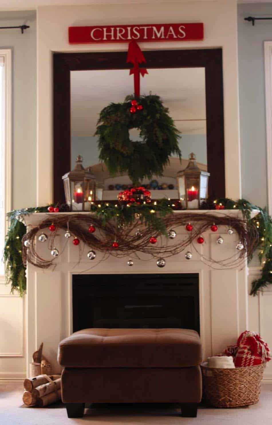 Christmas Fireplace Mantle Decorations
 50 Absolutely fabulous Christmas mantel decorating ideas