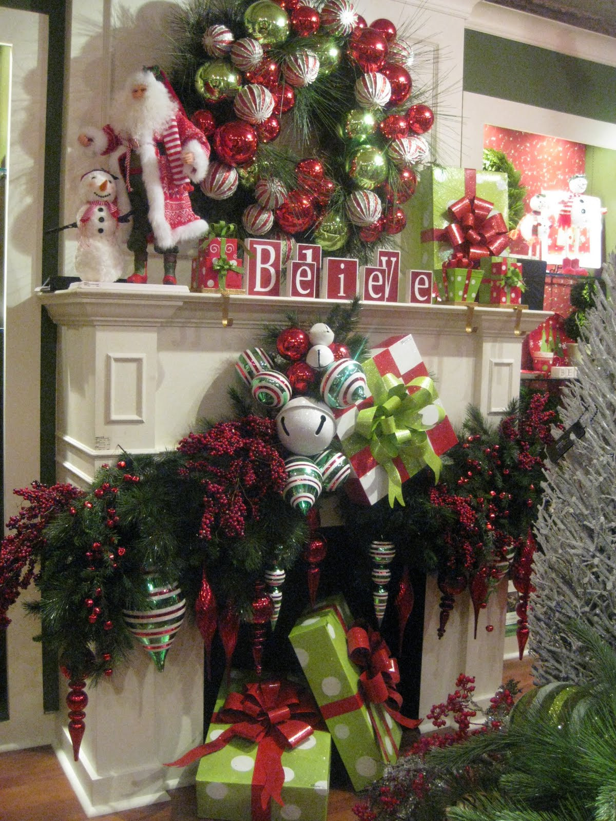 Christmas Fireplace Mantle Decorations
 Mantels Dressed for Christmas and a Link Party Celebrate