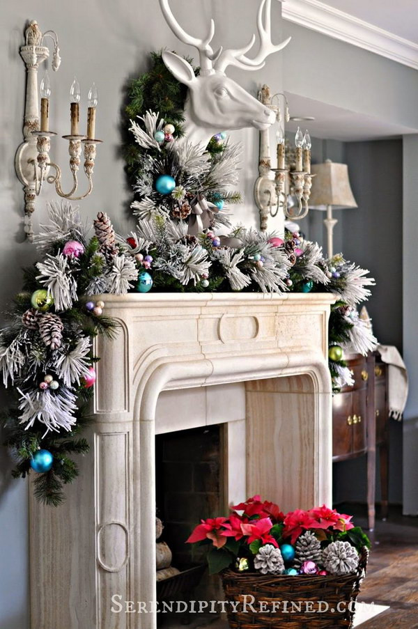 Christmas Fireplace Mantle Decorations
 25 Gorgeous Christmas Mantel Decoration Ideas & Tutorials