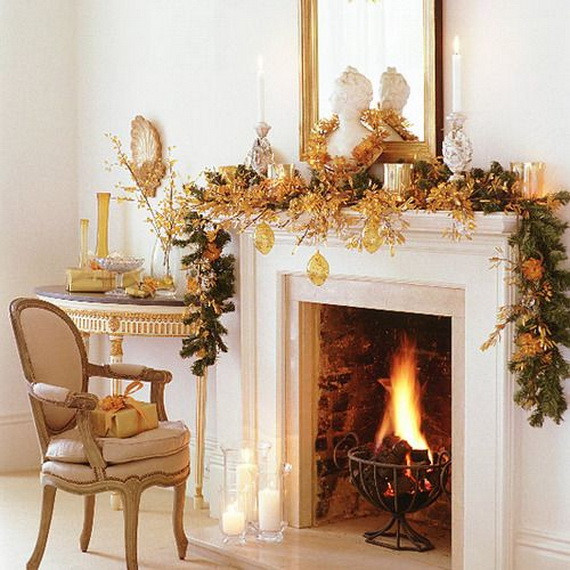 Christmas Fireplace Mantle Decorations
 Gorgeous Fireplace Mantel Christmas Decoration Ideas