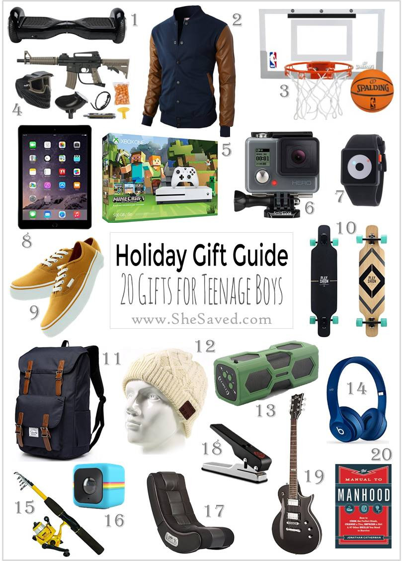 Christmas Gift Ideas For Teenage Boys
 HOLIDAY GIFT GUIDE Gifts for Teen Boys SheSaved