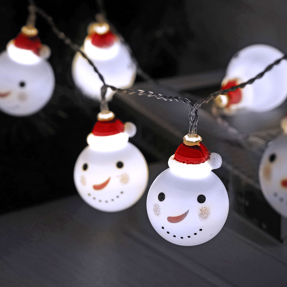 Christmas Indoor Lights
 2M Snowman Led Fairy String Lights Santa Led Christmas