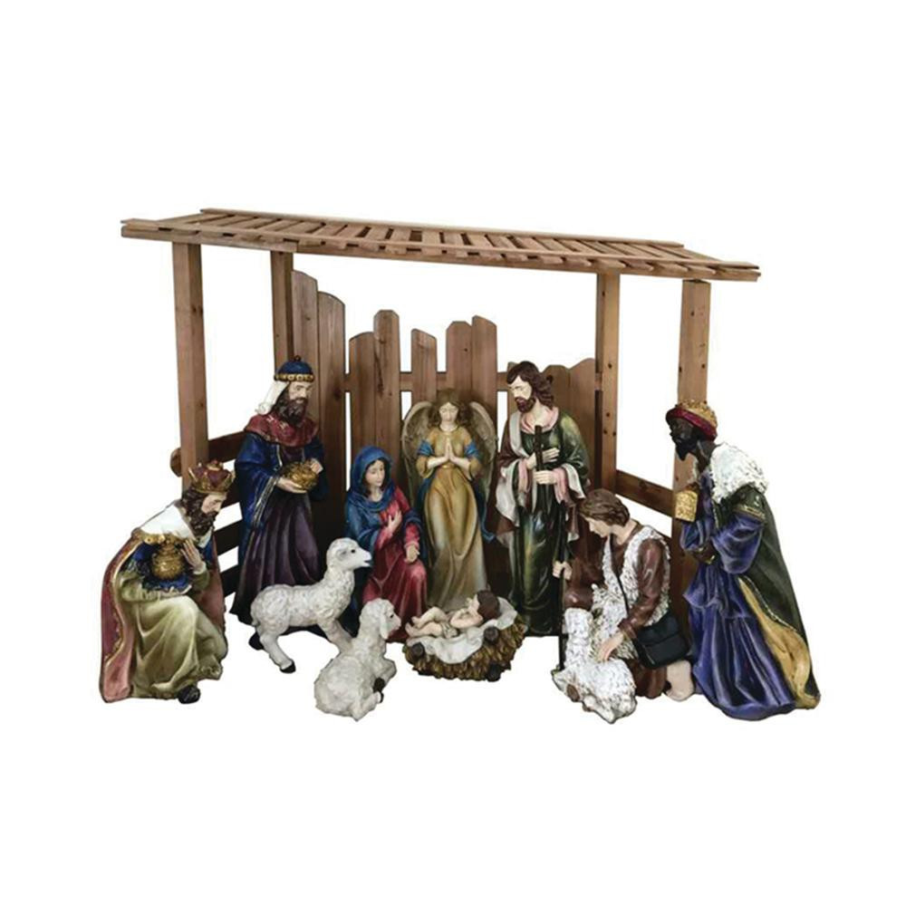 Christmas Nativity Set Outdoor
 56 in Outdoor Nativity Set with Creche 12 Piece