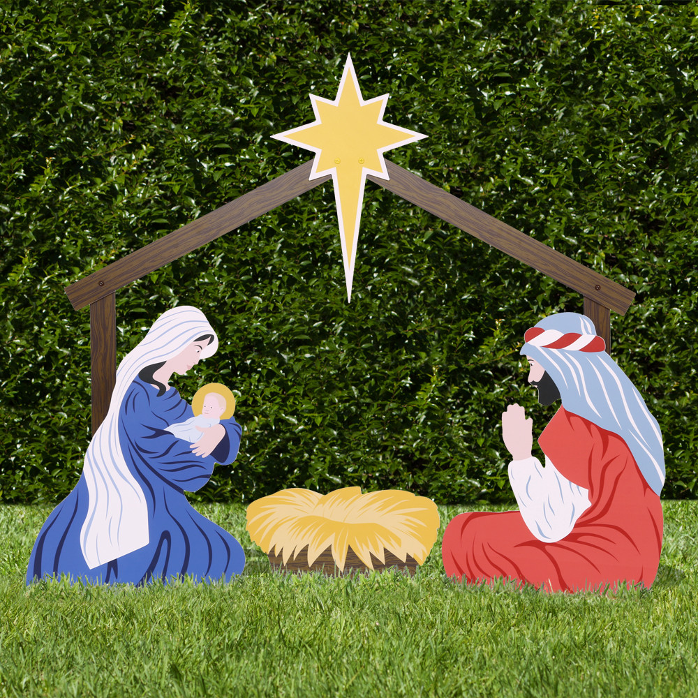 Christmas Nativity Set Outdoor
 Holy Family Classic Yard Nativity Set