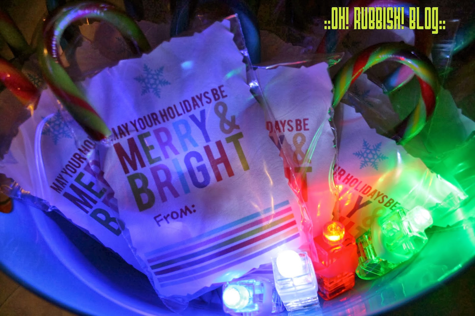 Christmas Party Favor For Kids
 May Your Holidays Be Merry & Bright LED Finger Lights